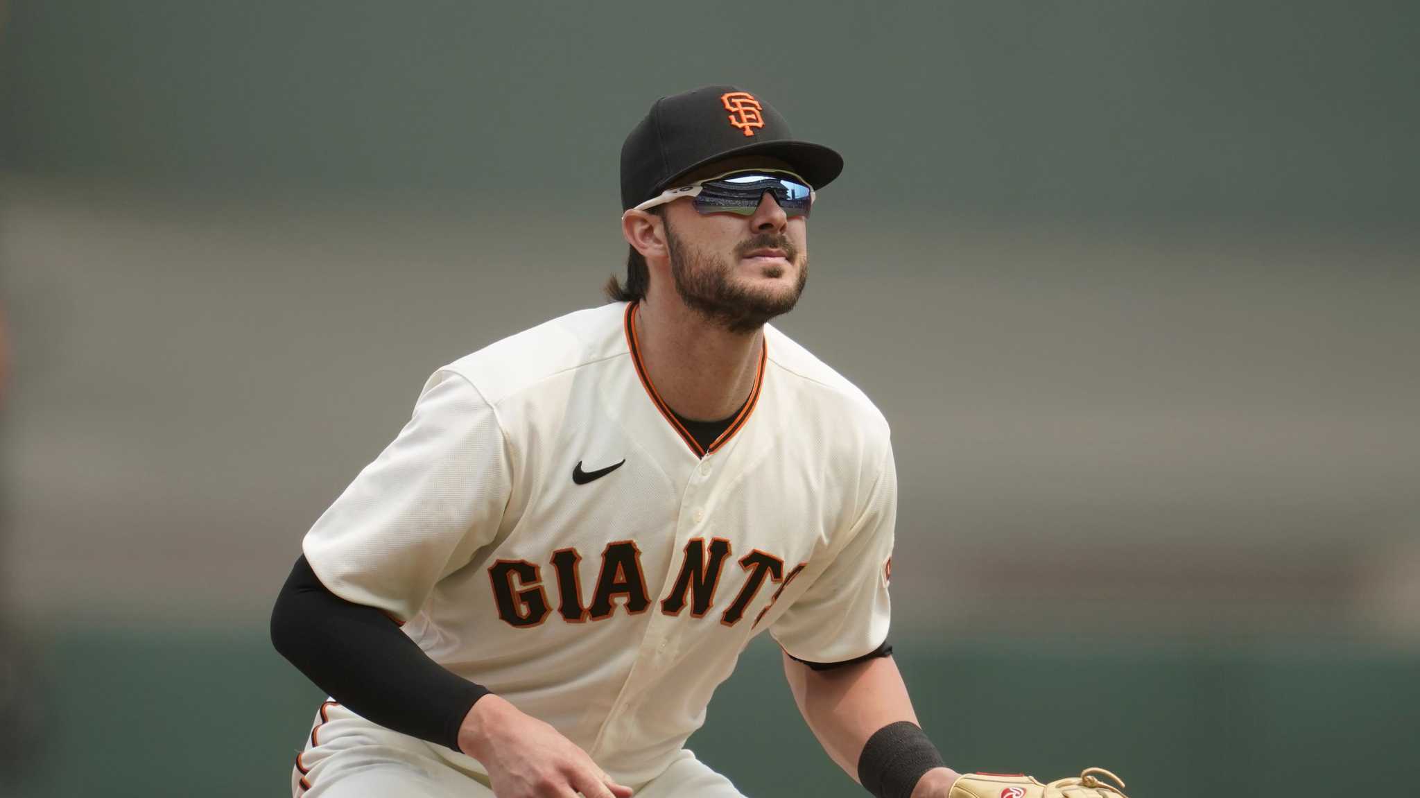 Kris Bryant of the San Francisco Giants in action against the New