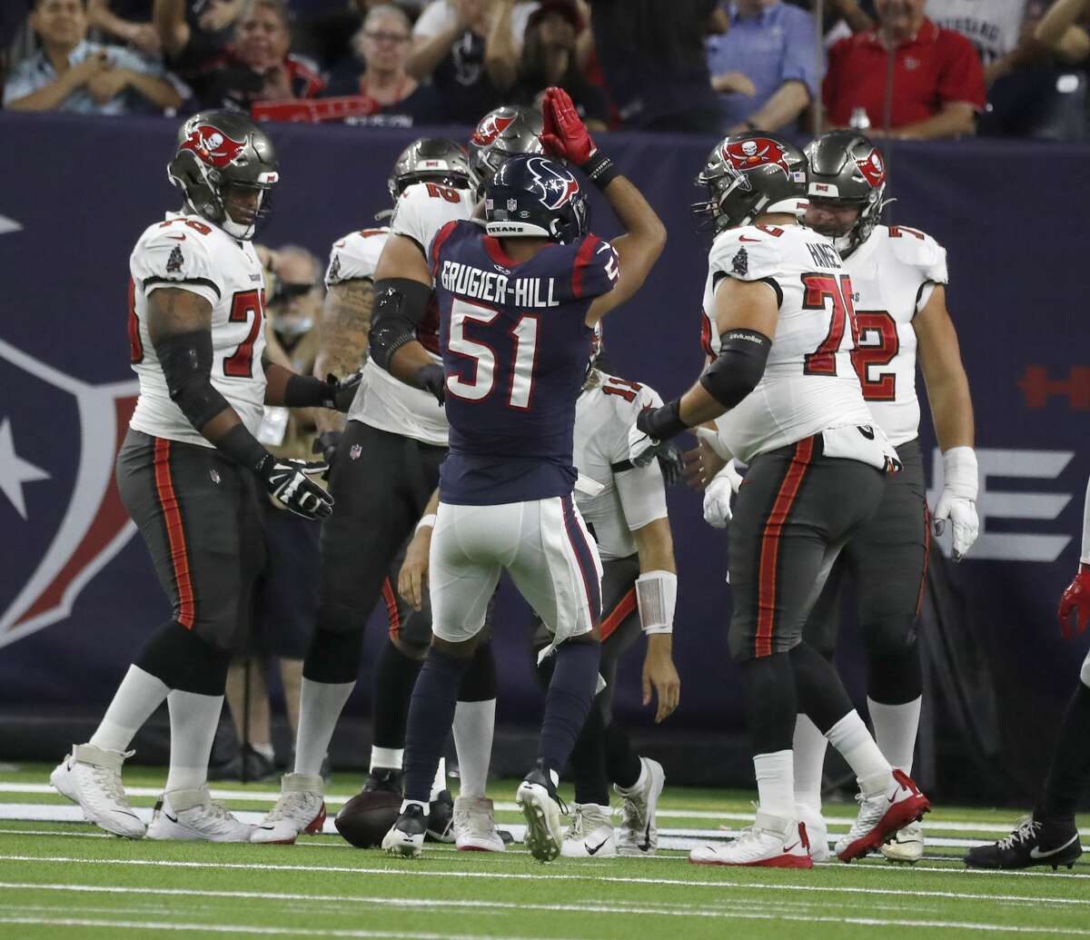 Houston Texans strong safety Justin Reid warms up before the football