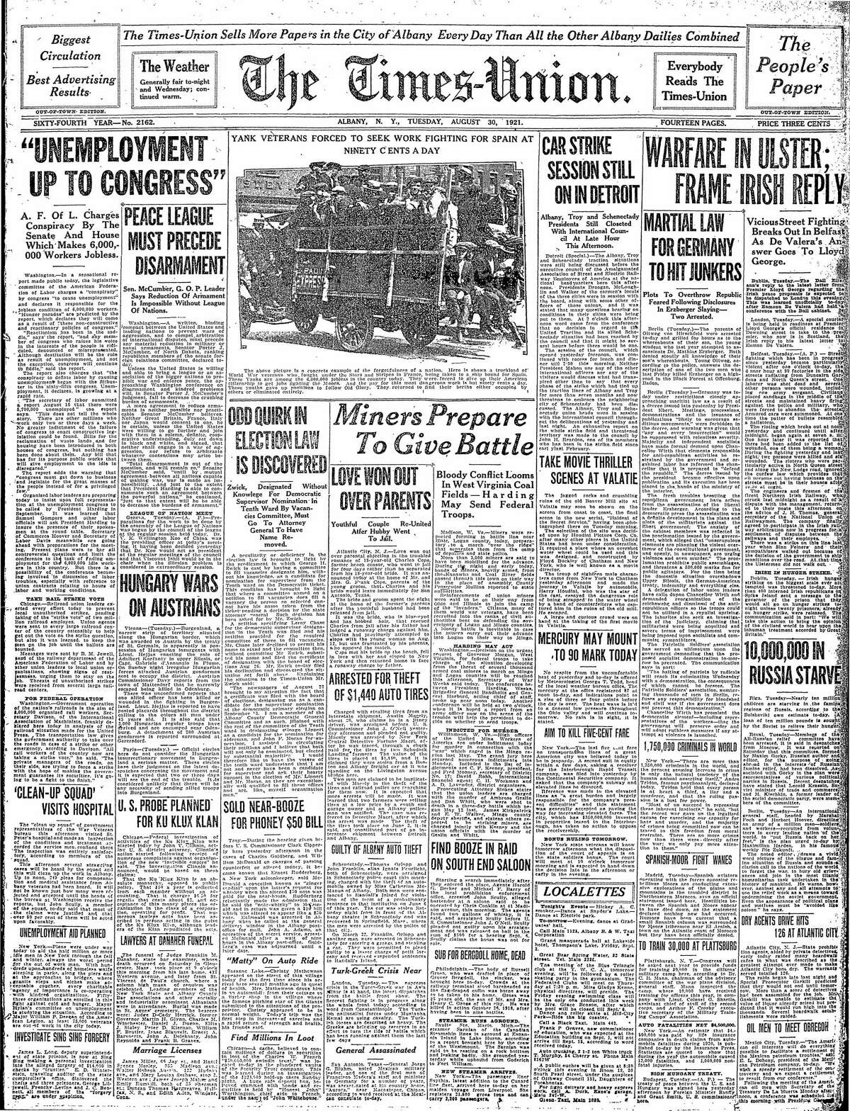 Newspaper Front Pages From The Past Aug 30 Sept 5