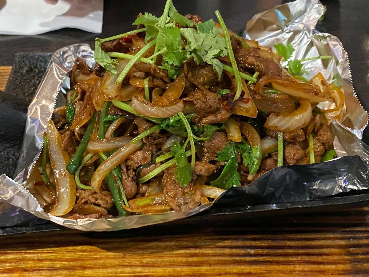 Spicy cumin lamb at Spices Restaurant on Aug. 28, 2021.
