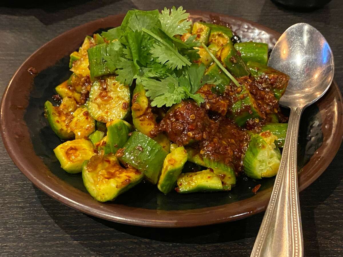 Spicy cucumber appetizer at Spices Restaurant on Aug. 28, 2021.