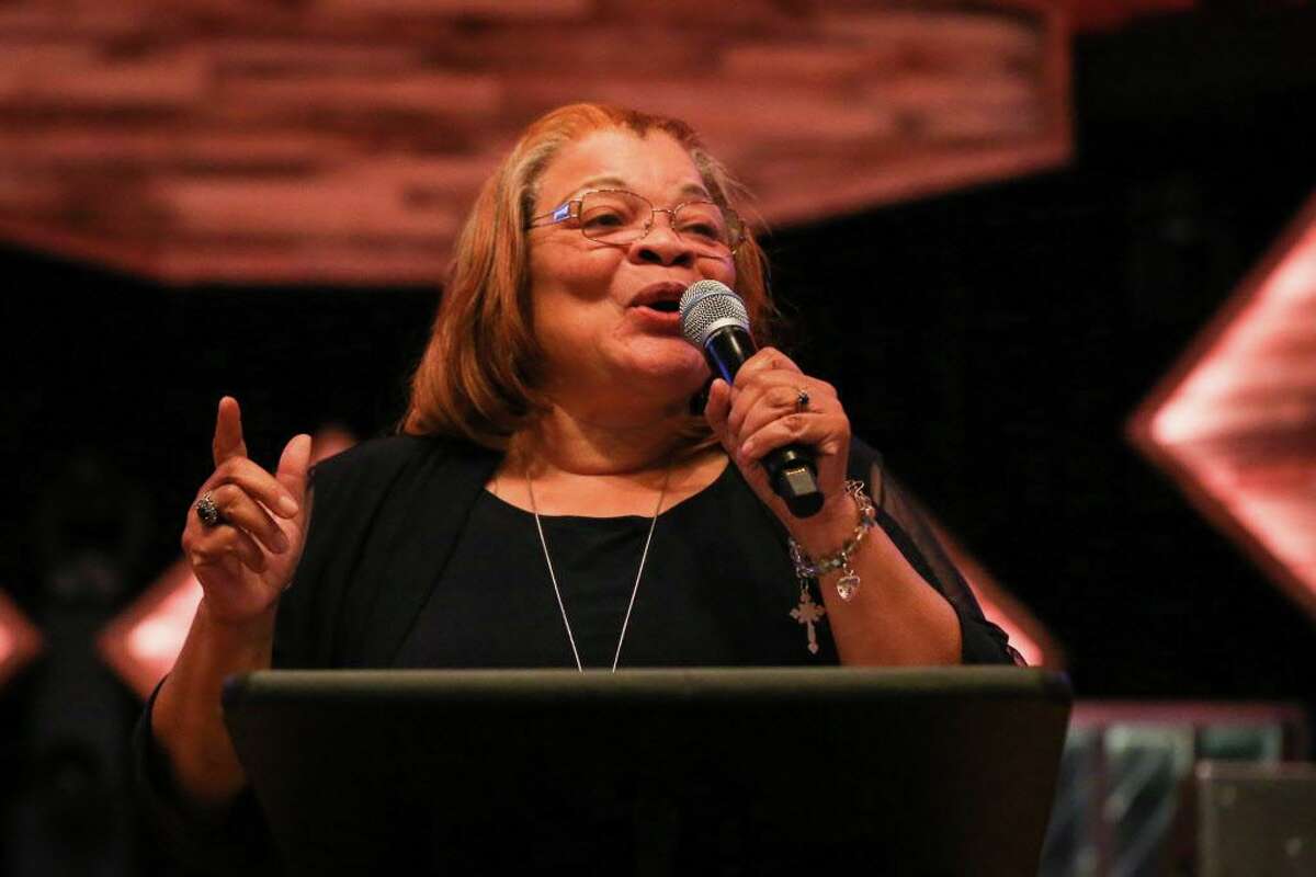 Dr. Alveda King, niece of Dr. Martin Luther King, Jr., gives a keynote speech.