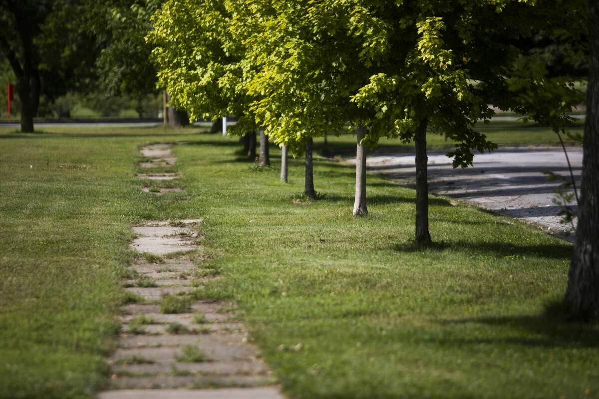 A sidewalk along Fournie Street is pictured on Tuesday, Aug. 31, 2021 in Midland.