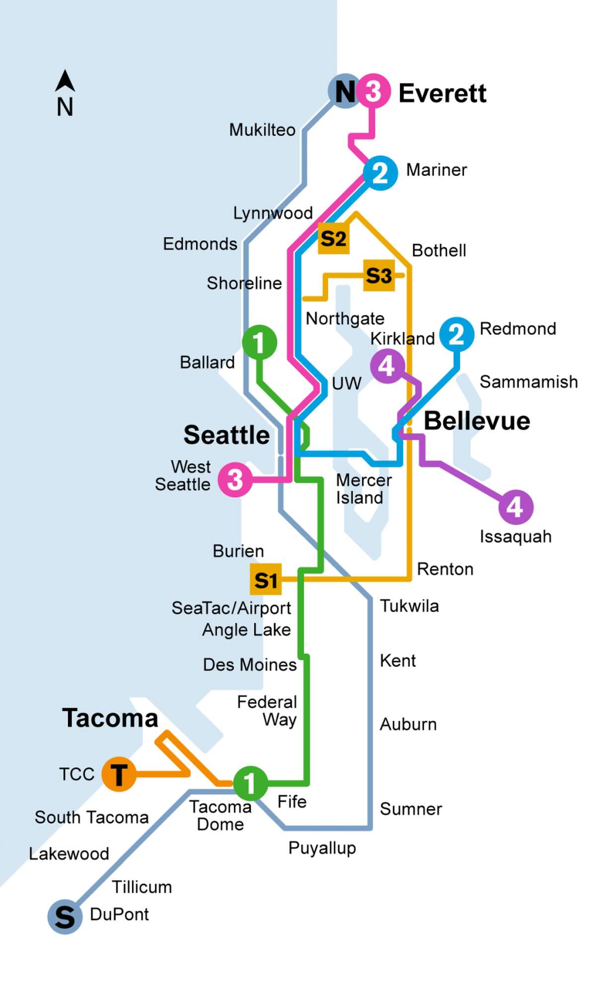 Sound Transit Gearing Up To Rebrand Seattle Link Light Rail Lines With ...