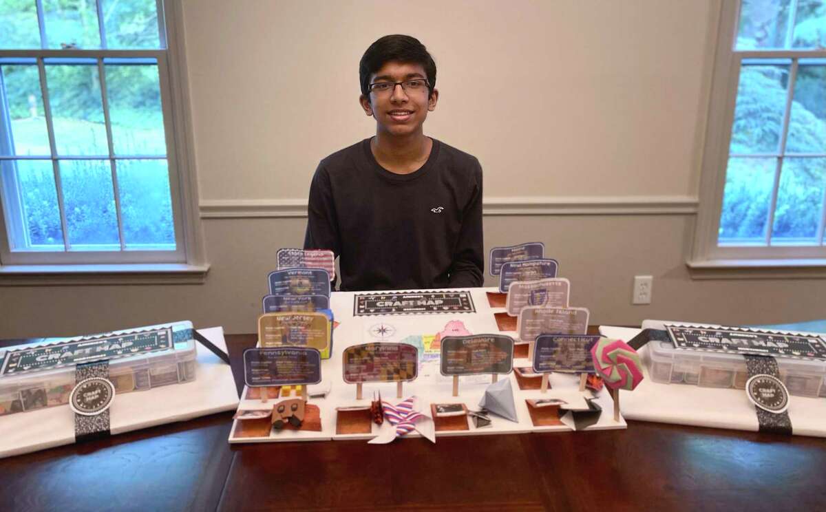 Vihan Jayawardhane, a junior at Wilton High School, created educational kits to teach younger students about historical topics they may not have otherwise learned of.