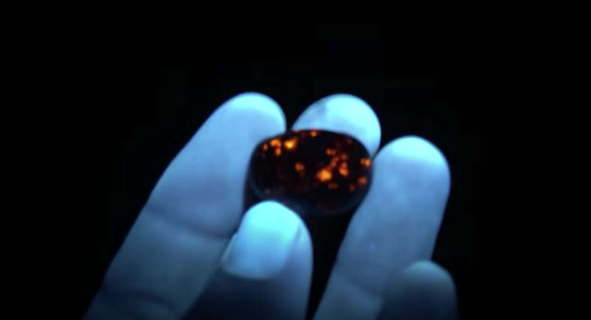 A Yooperlite under a ultra violet light.