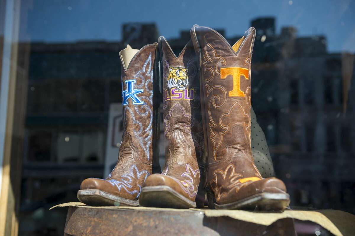 Stomp into the stadium with a killer pair of gameday boots. 