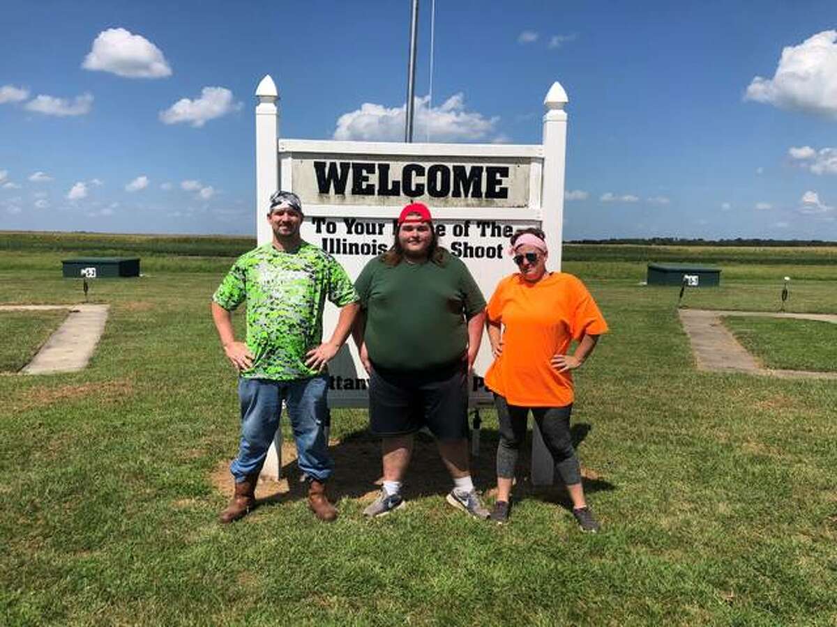 William Yurick, center, earned 2nd place in the shotgun competition for his age group at the 2021 Fall Classic Shoot. Alongside William are shotgun and archery instructors Jeremy and Jessica Little.