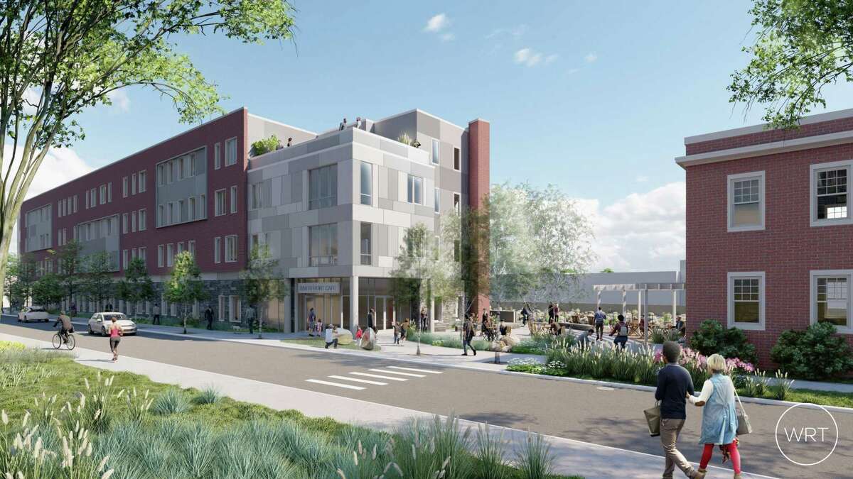 A new apartment building is now under construction on Franklin Street. Pennrose LLC is building a 60-unit building with one and two bedroom apartments and a retail space on the bottom floor.