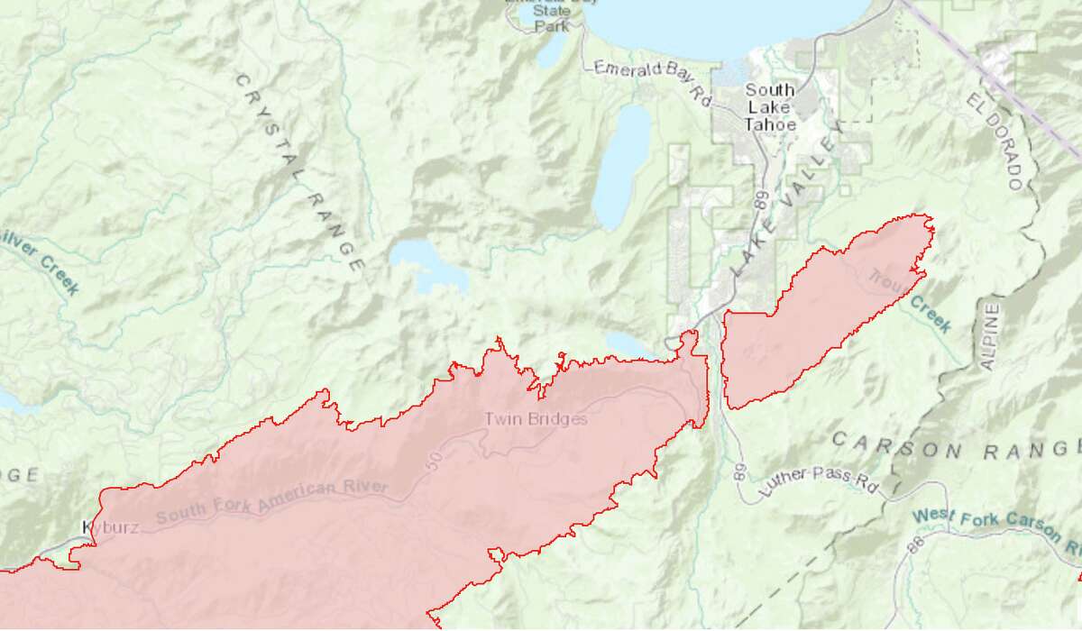 Caldor Fire maps show how close blaze is burning to Lake Tahoe