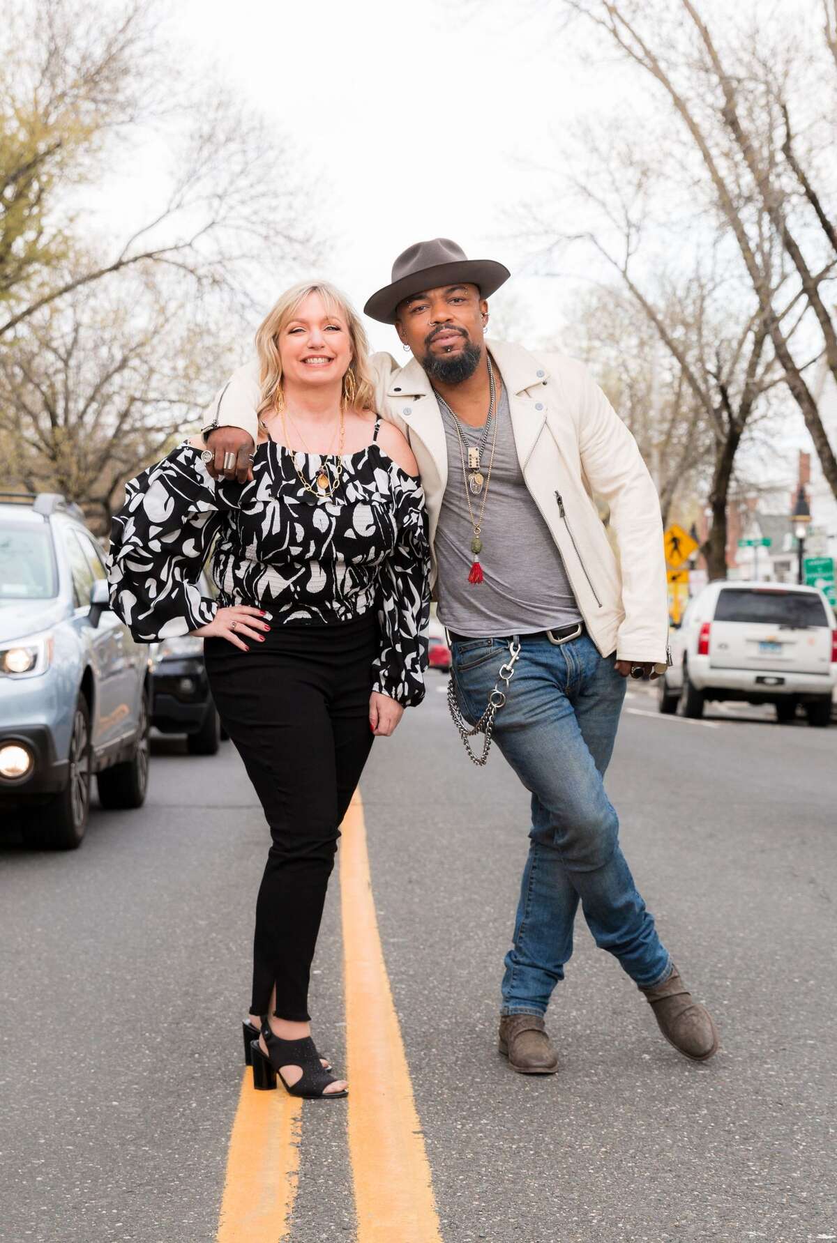 RPAC Gallery director Dee Dee Perrone Colabella and Guy Stanley Philoche.
