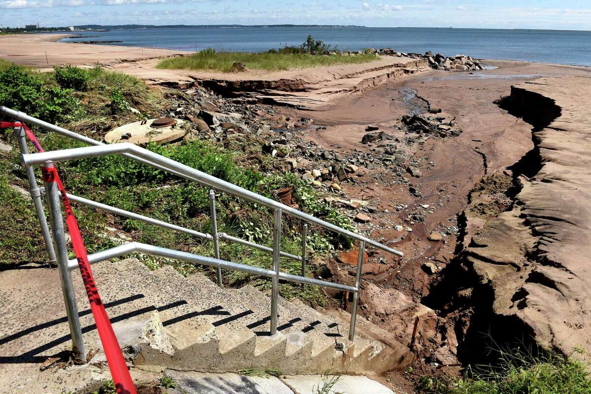 Official West Haven beach 'blown out' by Ida rainfall