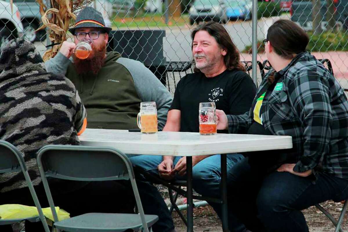 Attendees braved the cold at Reed City Brewing Company's inaugural Octoberfest last year. The celebration returns this year on Sept. 25. (Pioneer file photo)