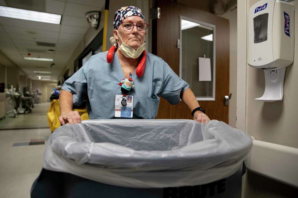 Winters has worked in hospitals for almost 40 years, the last three of which she’s spent cleaning Texas Vista Medical Center’s emergency room.