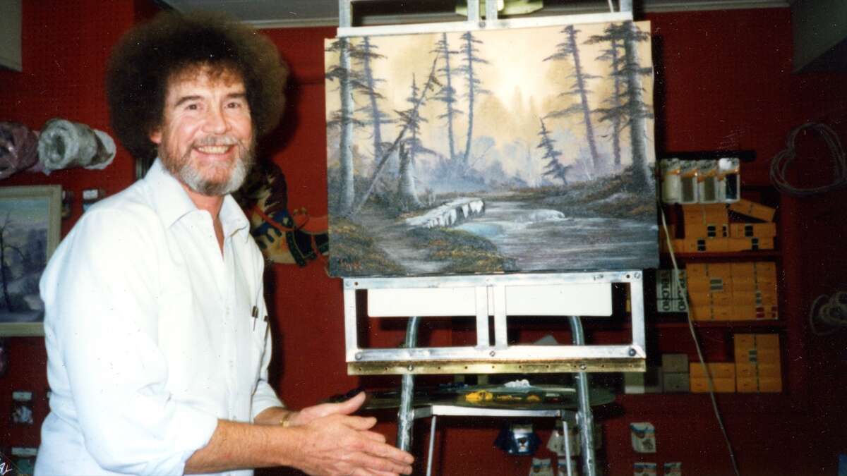 Painter Bob Ross is seen in "Bob Ross: Happy Accidents, Betrayal and Greed."