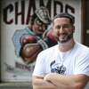 A.J. Galante, owner of Champs Boxing Club, in Danbury. Netflix is releasing a documentary this week on the Danbury Trashers, a minor league hockey expansion team in the United Hockey League. The team was bought by James Galante who made A.J. Galante, then 17, president and general manager.
