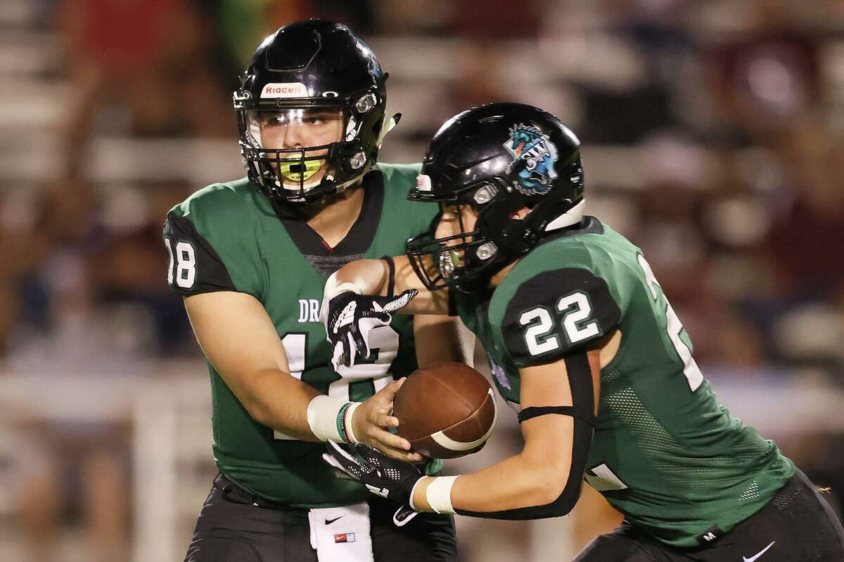 Seniors Nathan Gamez, left, at quarterback and Jake Friesenhahn at running back have been the main cogs in Southwest’s potent offensive attack.