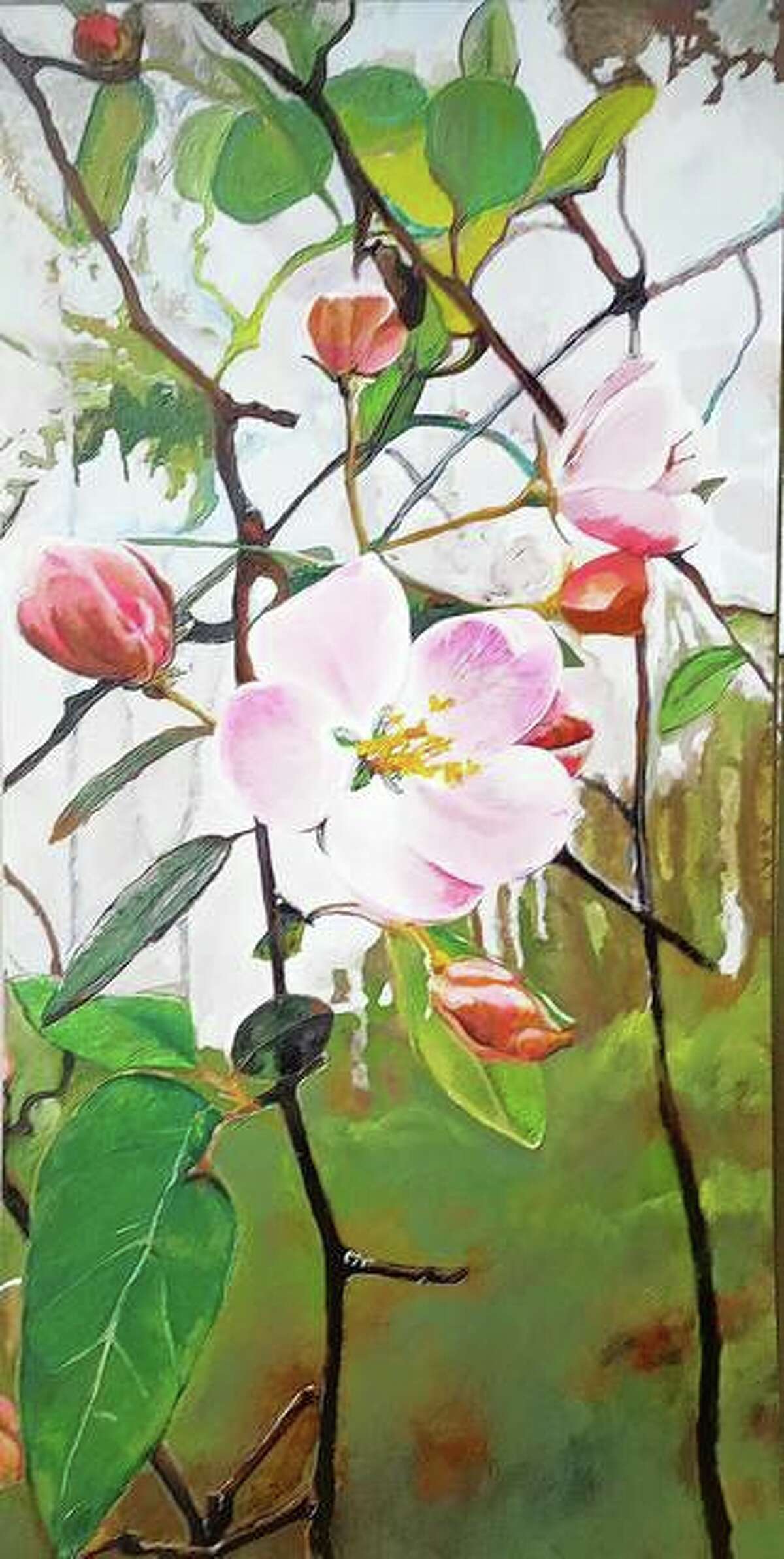 Artist Amy Denny’s “Iowa Crab Apple” will be displayed starting Sept. 11 at the David Strawn Art Gallery as part of the Art Association of Jacksonville’s 2021-22 gallery season. Paintings by Kevin Veara also will be featured in the joint show.