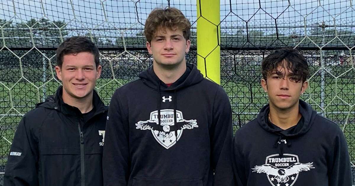Sean Brennan, Alexander Conaway, Phillip Pires are Trumbull boys' soccer team captains.