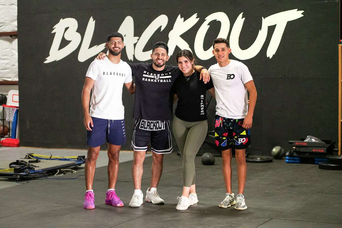 Mathew Duron, left, and Andy Pompa, right, have helped C.J. Martinez train players with Blackout Training.