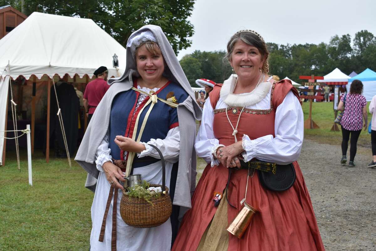 Two women pictured at the 2021 Connecticut Renaissance Faire in Lebanon.