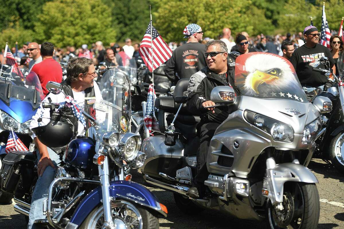Votorcycles traveled from Norden Place in Norwalk to Seaside Park in Bridgeport for the annual CT United Ride on Sept. 8, 2019.