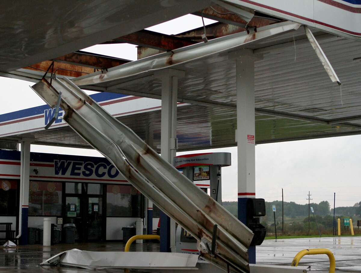A Wesco gas station on 220th Ave., in Reed City, saw a fair amount of damage as a result of the storm that took place in September 2021.