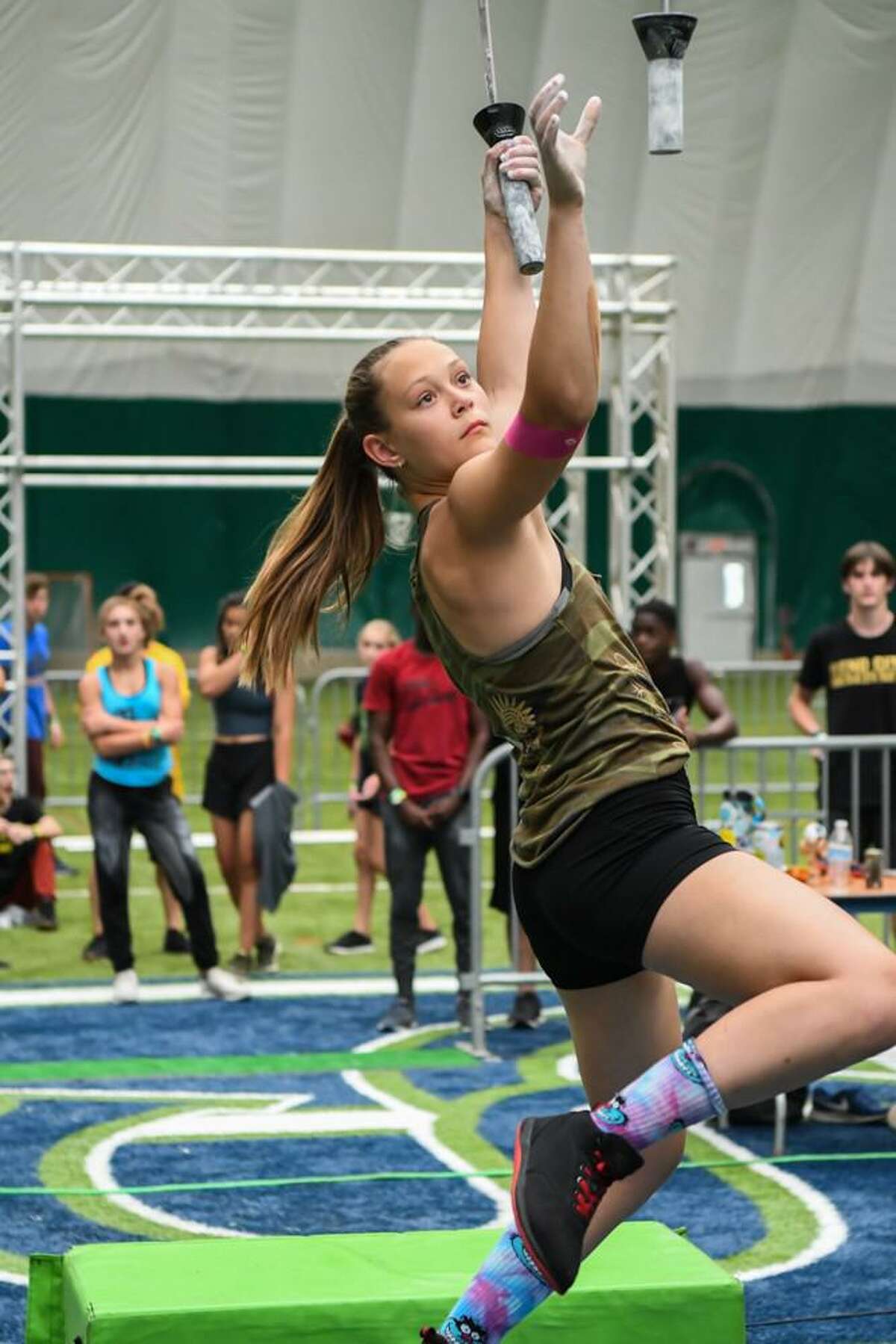 Easton teen Jordan Carr will again be competing on American Ninja Warrior Junior. She will be featured on the premiere episode Sept. 9, 2021, on NBC Peacock Network. Carr is pictured competing at this year's National Ninja League (NNL) World Championships.