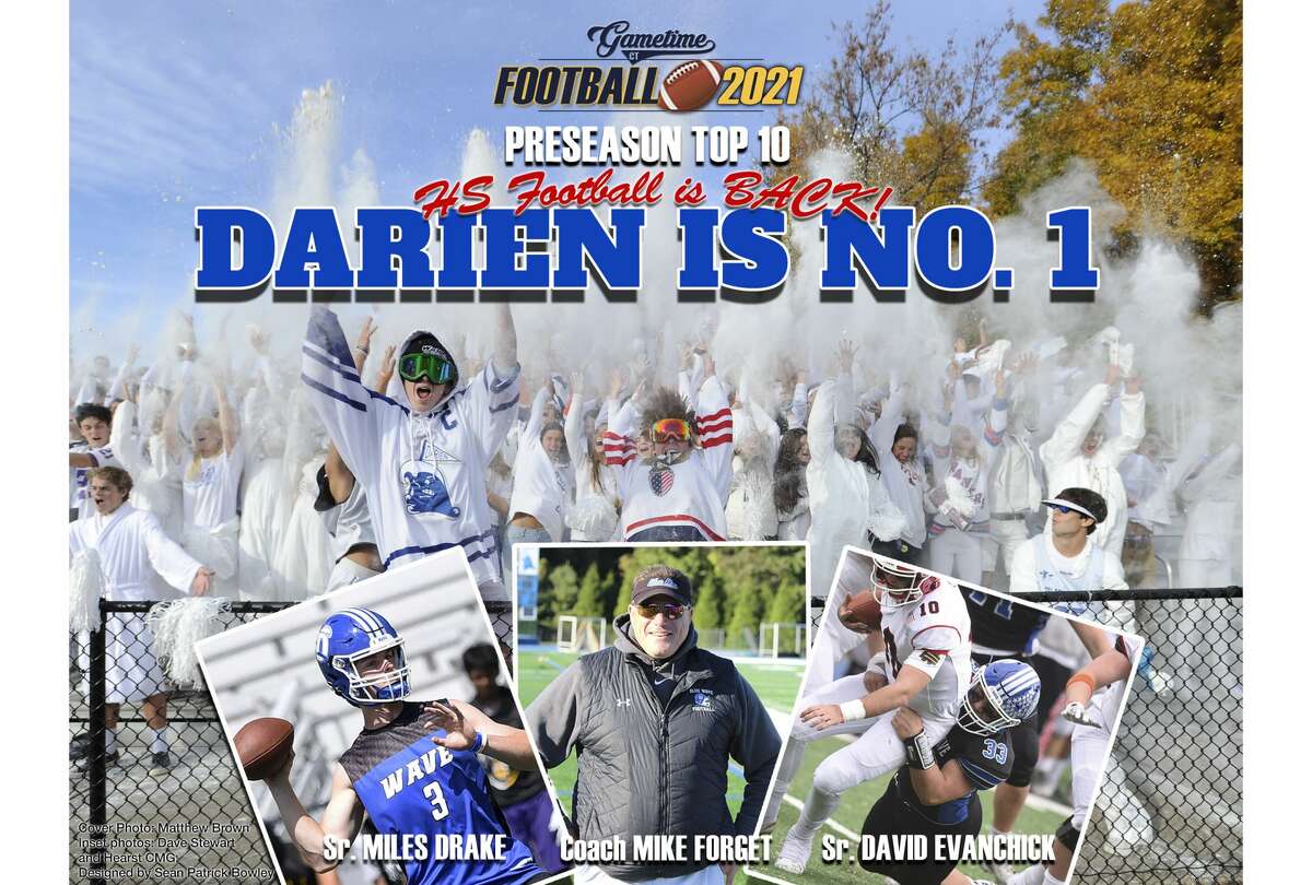 High school football returns to Connecticut this fall after its cancelation during the 2020 pandemic year. DARIEN, led by seniors Miles Drake, David Evanchick and new coach Mike Forget is the GameTimeCT Preseason No. 1.