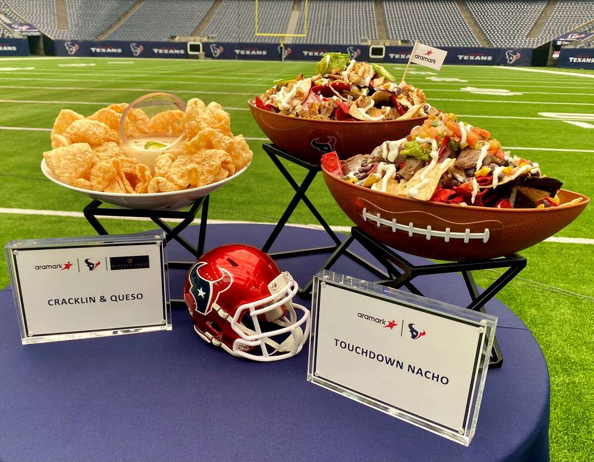 Chris Shepherd's cracklins and queso is part of the new menu at Texans games at NRG Stadium this season