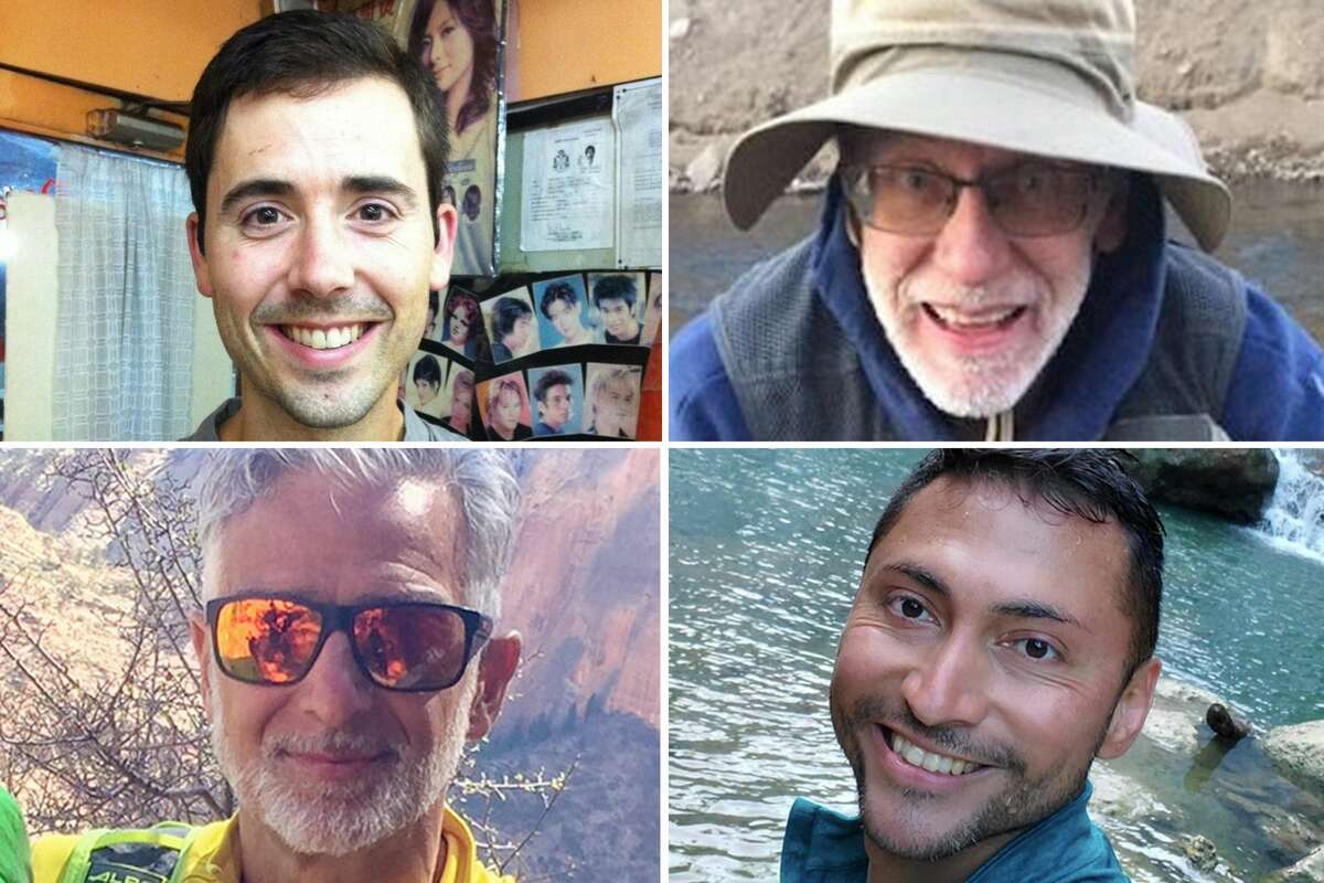 Clockwise from top left, Philip Kreycik, James Youngblom, Saulo Escalante and Fred Zalokar all died on solo trips in the outdoors this summer.