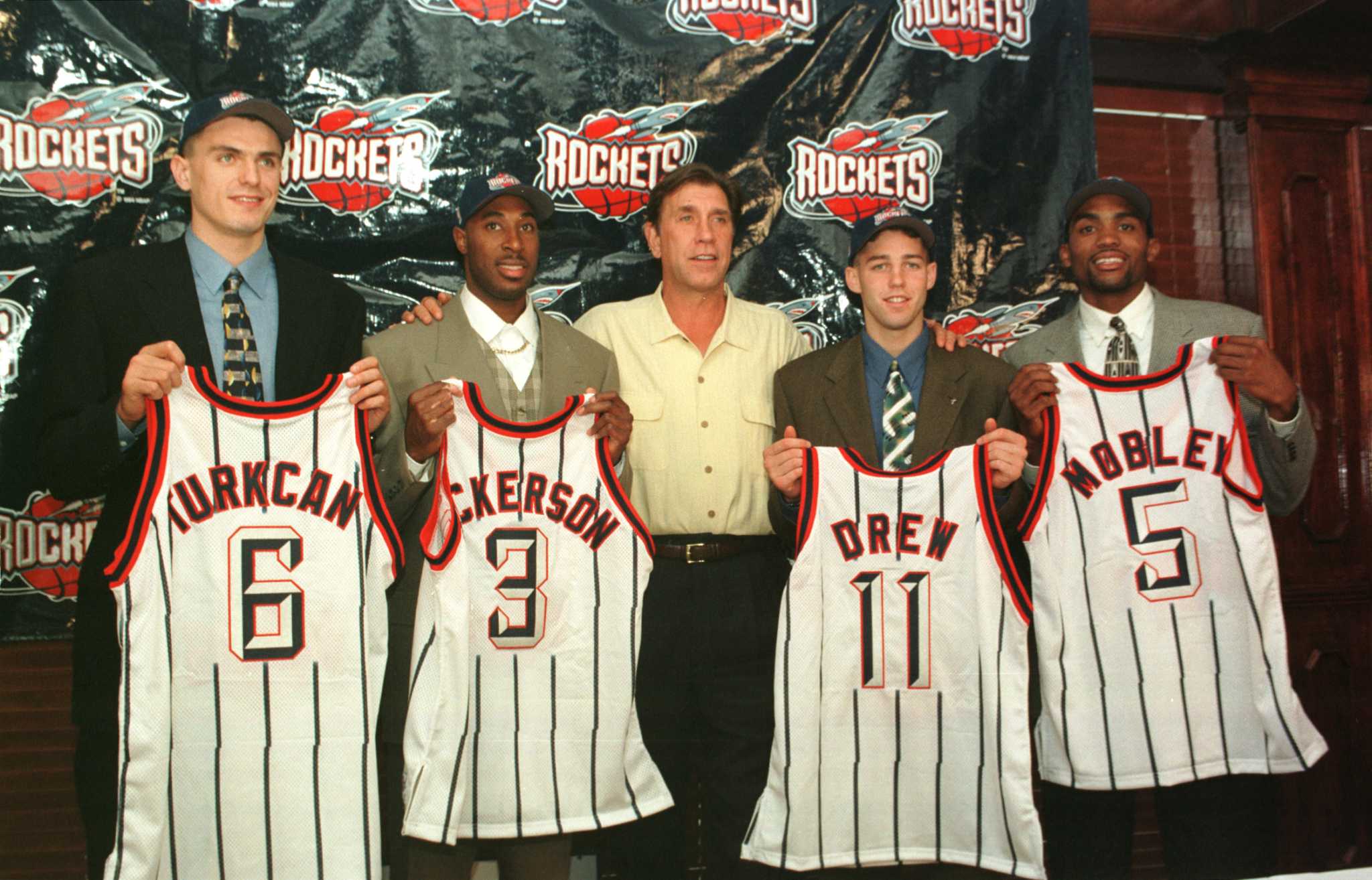 EDDIE GRIFFIN #33 Houston Rockets NBA 1996-2002 Champion Blue Red White  Jersey M,  in 2023