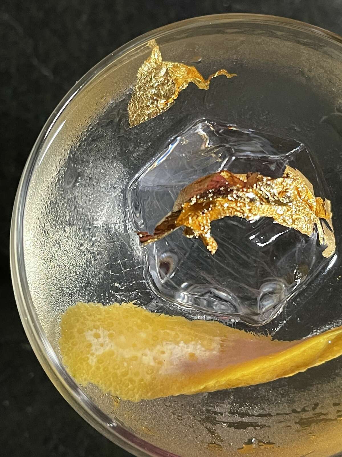 RHK's Diamond and Gold Negroni cocktail, with 24-karat gold flakes