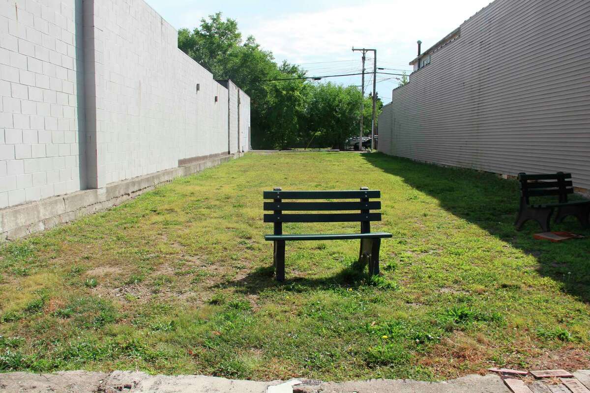 This empty lot along Main Street in Elkton is proposed to hold a pocket park, which the village hopes to start building this fall. Bud's Bar used to be on the site before it burned down. (Robert Creenan/Huron Daily Tribune)