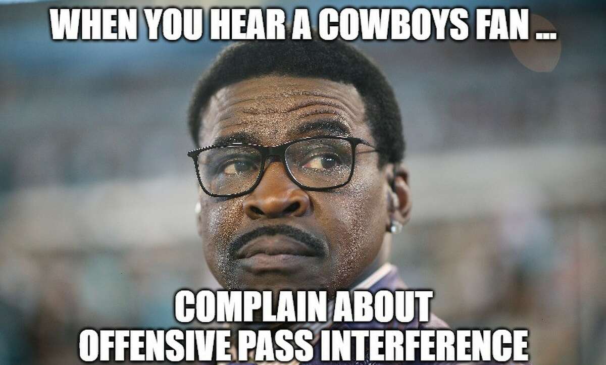 The same fans who love Michael Irvin complaining about offensive pass interference is hilarious.