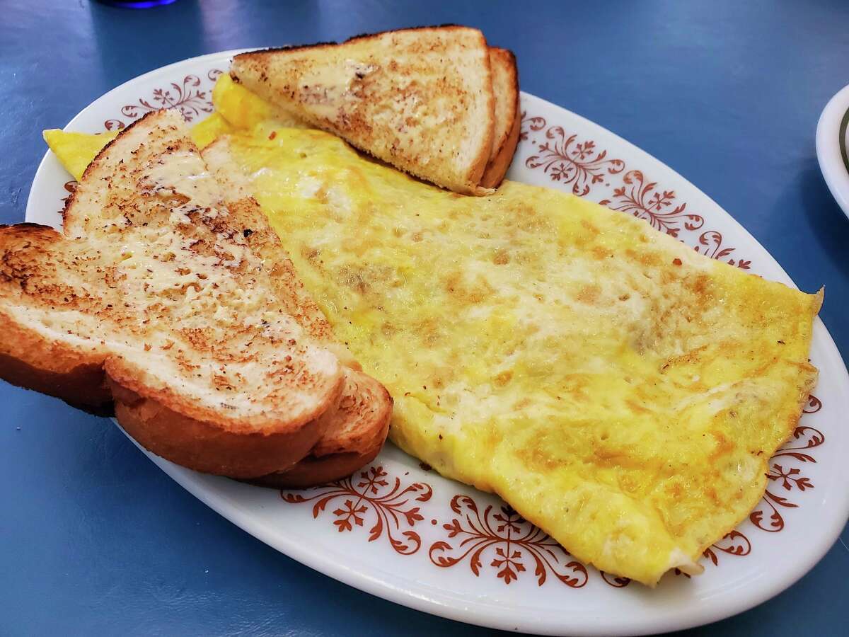 Untouched, the Irish omelet is unassuming, with the egg hiding the contents inside. (Scott Nunn/Huron Daily Tribune)