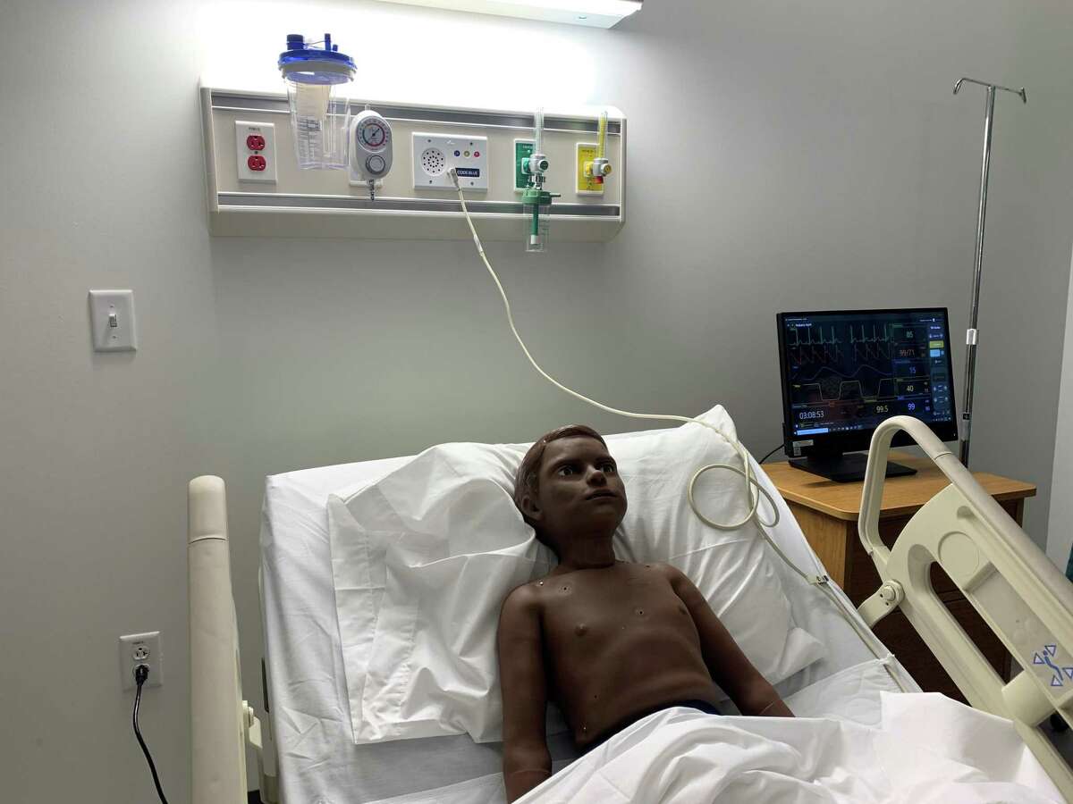 The immerserive healthcare center features mannequins that come to life with the push of a button, giving students a chance to treat patients like they might in a hospital.
