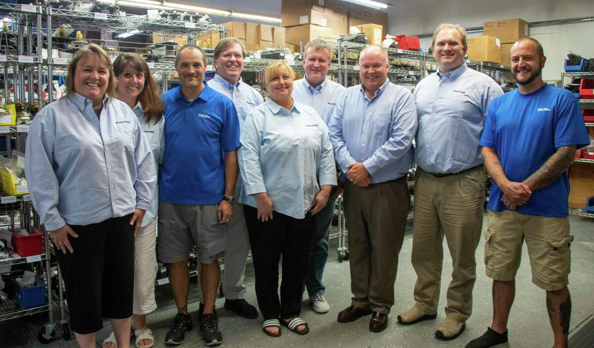 The team at Perrigo, Inc. is proud of being able to say they have been a family-owned business for 100 years. Perrigo, Inc. was started in March of 1921. Pictured (in no particular order are) Jessica Rogers, Kerry Christensen, Karl Fellen Boum, Michael Sheffler, Rob Clark, Mike Haas, John Christensen, Charlie Clark, Melissa Covello, and Glen Green.