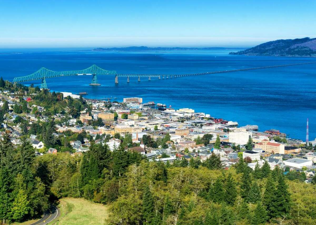 #50. Astoria, Oregon - Low-income job loss due to COVID-19: 9.3% - Total job loss due to COVID-19: 7.7% - Total low-income workers in metro: 12,534 In April 2020, unemployment in Clatsop County, where Astoria is the county seat, peaked at 24.2%. It dropped to 6.1% in November 2020, then rose slightly to 8.1% in February 2021. The Employment Department also noted that smaller cities with less diverse economies like Astoria had higher unemployment rates. Astoria, which is on the coast, is more dependent on tourism than the county as a whole.