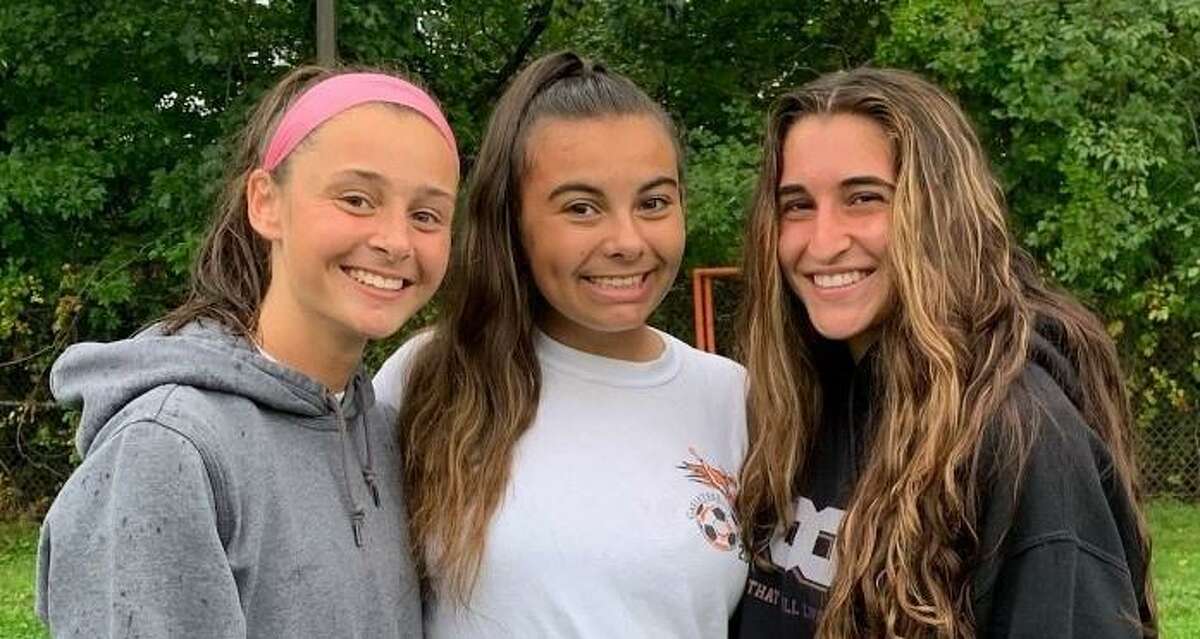 Lily Bacca, Julia Pulley and Mia Ferreira are Shelton's girls' soccer captains.