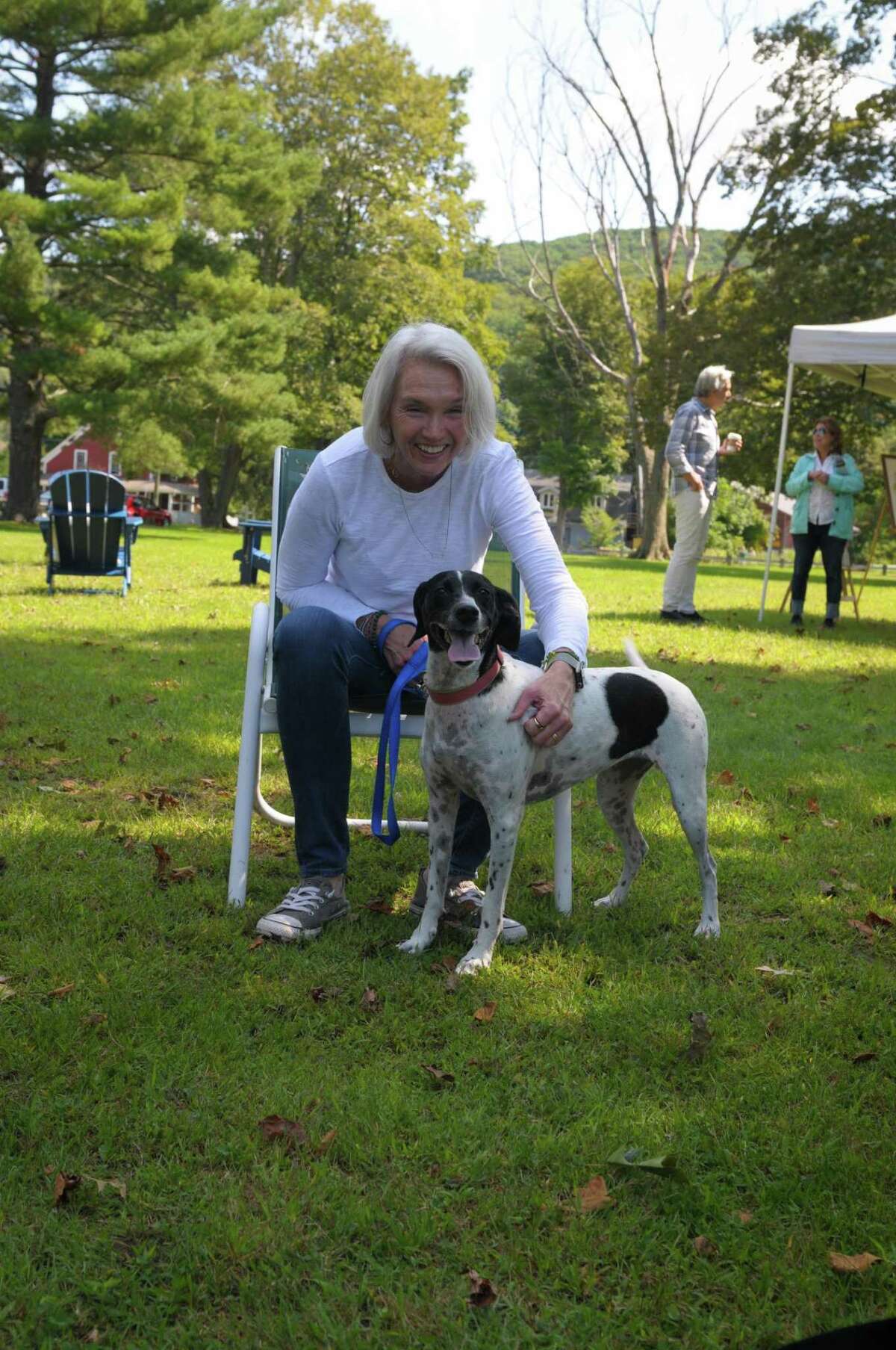 State Rep. of the 64th district Maria Horn and her dog Nelly in Kent.