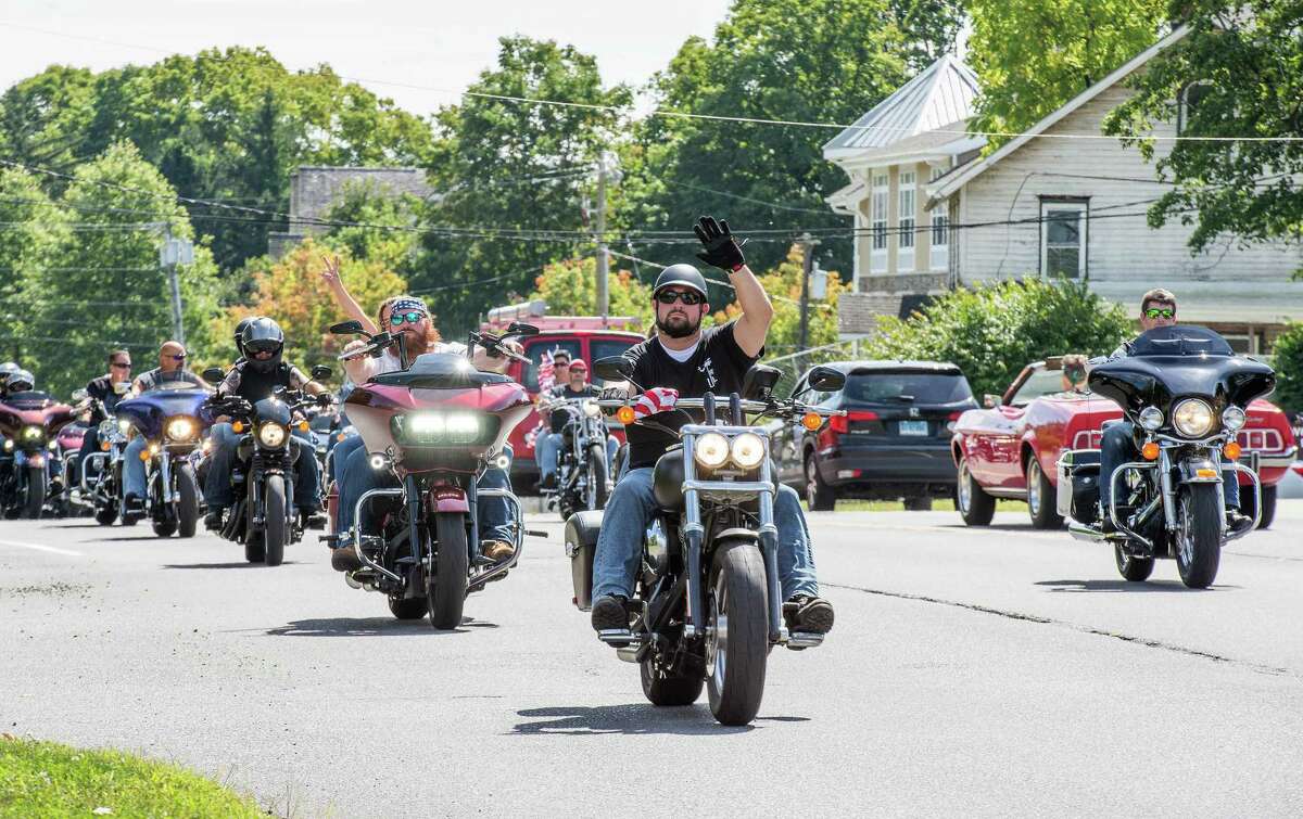 Two thousand motorcycles caravan on Route 7 in Wilton, Connecticut for the annual CT United Ride, the state’s largest 9/11 tribute, on Sunday, September 8, 2019.