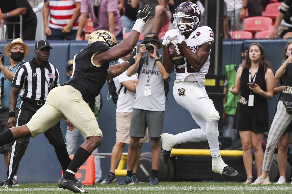 Isaiah Spiller had the game-winning touchdown catch in the final minutes last week against Colorado but Texas A&M is looking to avoid another close shave when the Aggies host New Mexico on Saturday.