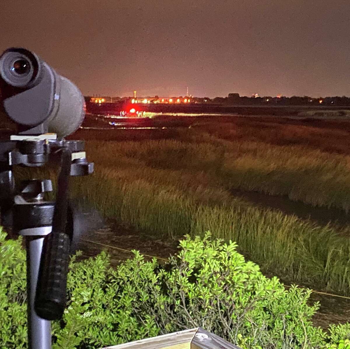 It took fire crews nearly two hours to free a fisherman trapped in mud in the marshlands off of Smith’s Point in Milford, Conn, on Wednesday, Sept. 8, 2021.