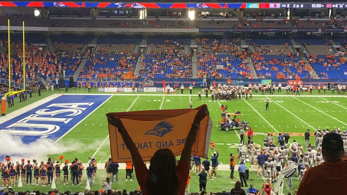 University of Texas at San Antonio fans brought their own "Come and Take It" flags to Saturday's game, despite the university's recent announcement that it ended the use of the phrase.