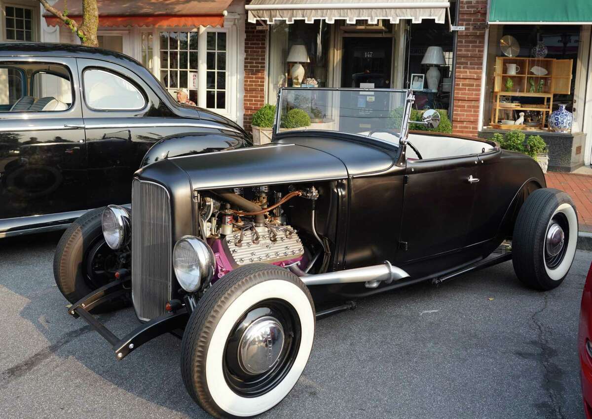 Caffeine and Carburetors brought back classic and luxury cars to Elm and Pine streets in New Canaan after a break due to the pandemic. Picture was taken Sept. 12, 2021.