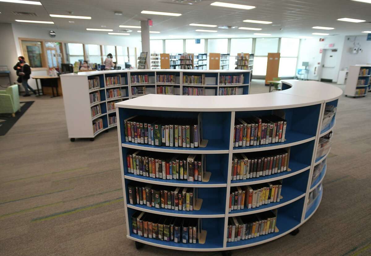 The newly remodeled and expanded children's library at the Milford Library in Miolford, Conn. is open for business on Tuesday, March 9, 2021.
