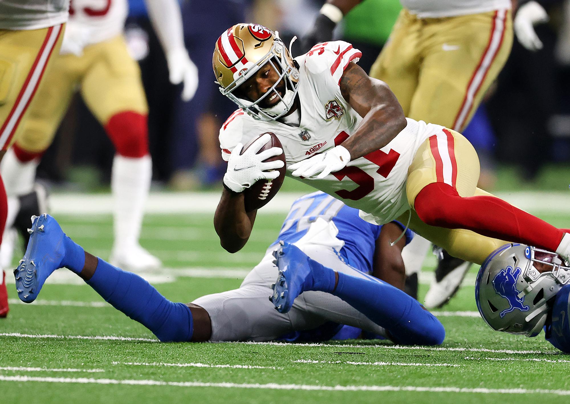 Raheem Mostert injury update: 49ers running back exits vs. Lions