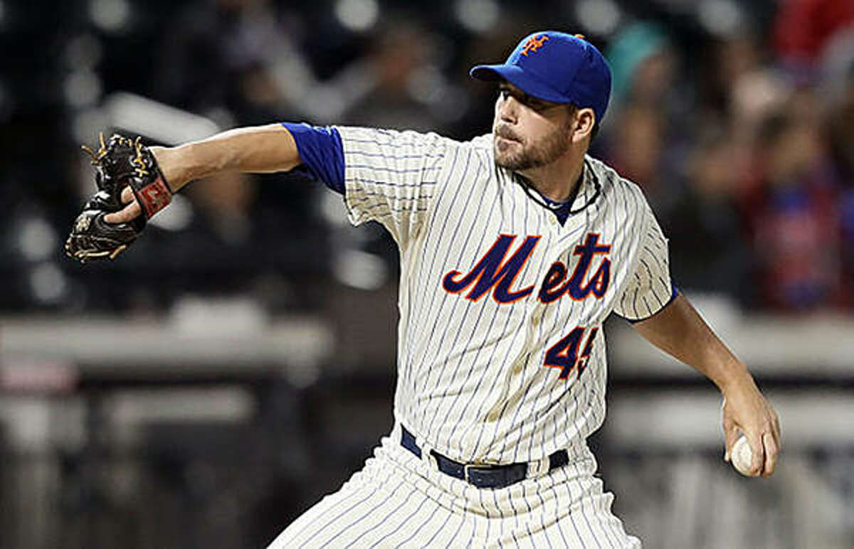 Edwardsville graduate Justin Hampson during his pitching days with the New York Mets in 2012.