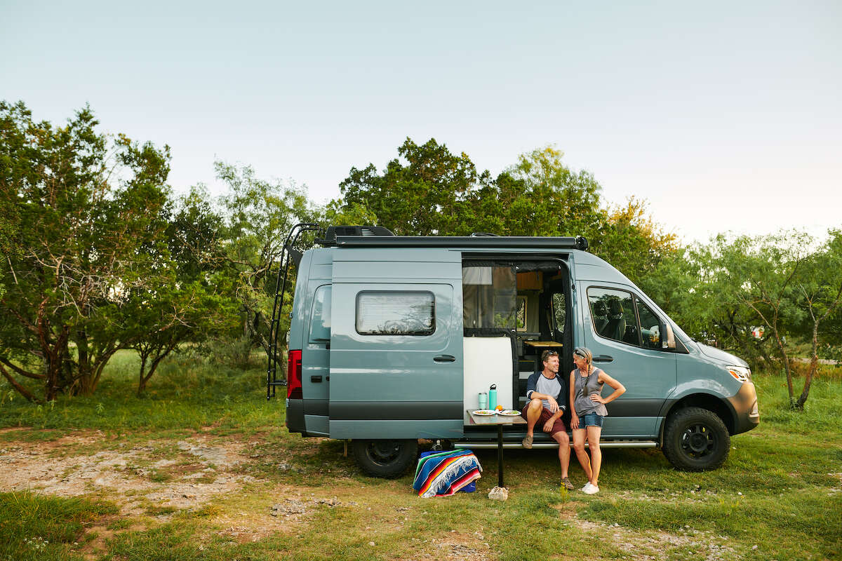 No camping gear or outdoors know-how? RVs make it easy for novice campers to spend the night “outdoors” comfortably. They’re pretty stylish, too.
